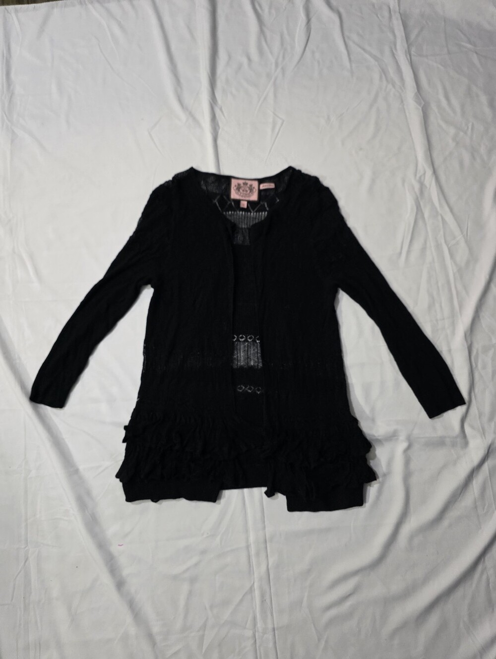 Juicy Couture Women's Y2k Kinit Ruffles Cardigan